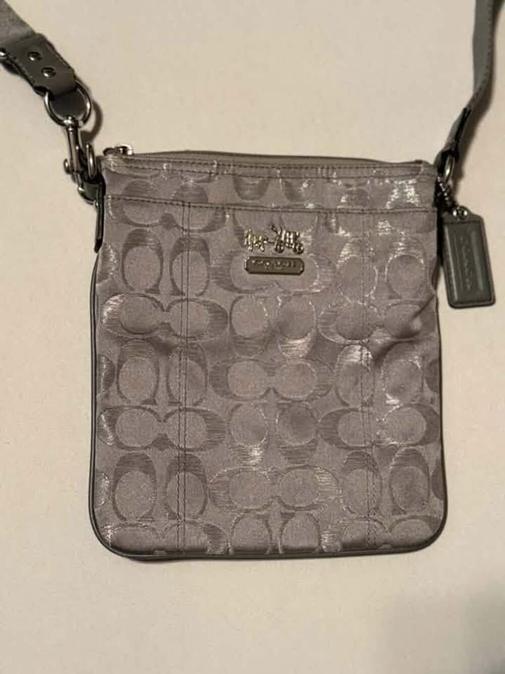Coach Signature C Crossbody Bag Grey